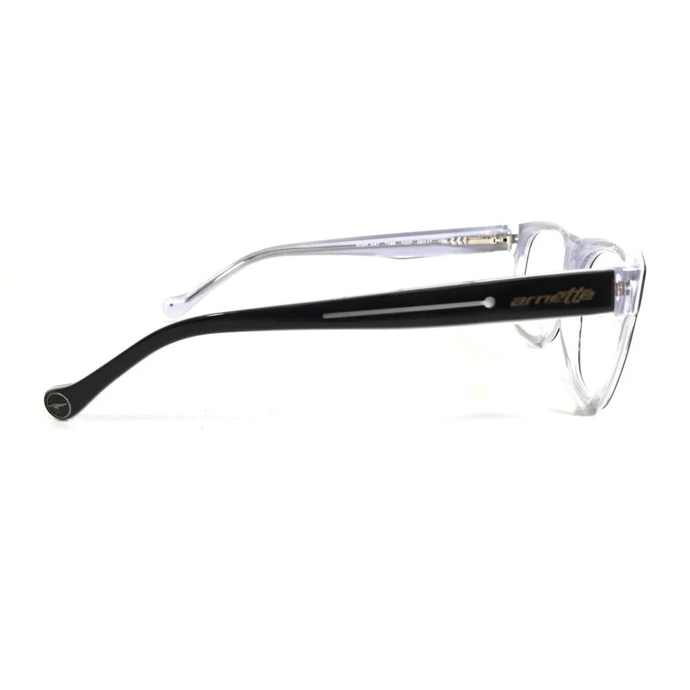 Arnette Small Eyeglasses Frames HIGH HAT 7086 1007 Black White Purple 49-17-135